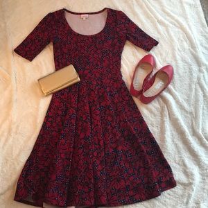 Lularoe Red and Blue Dress